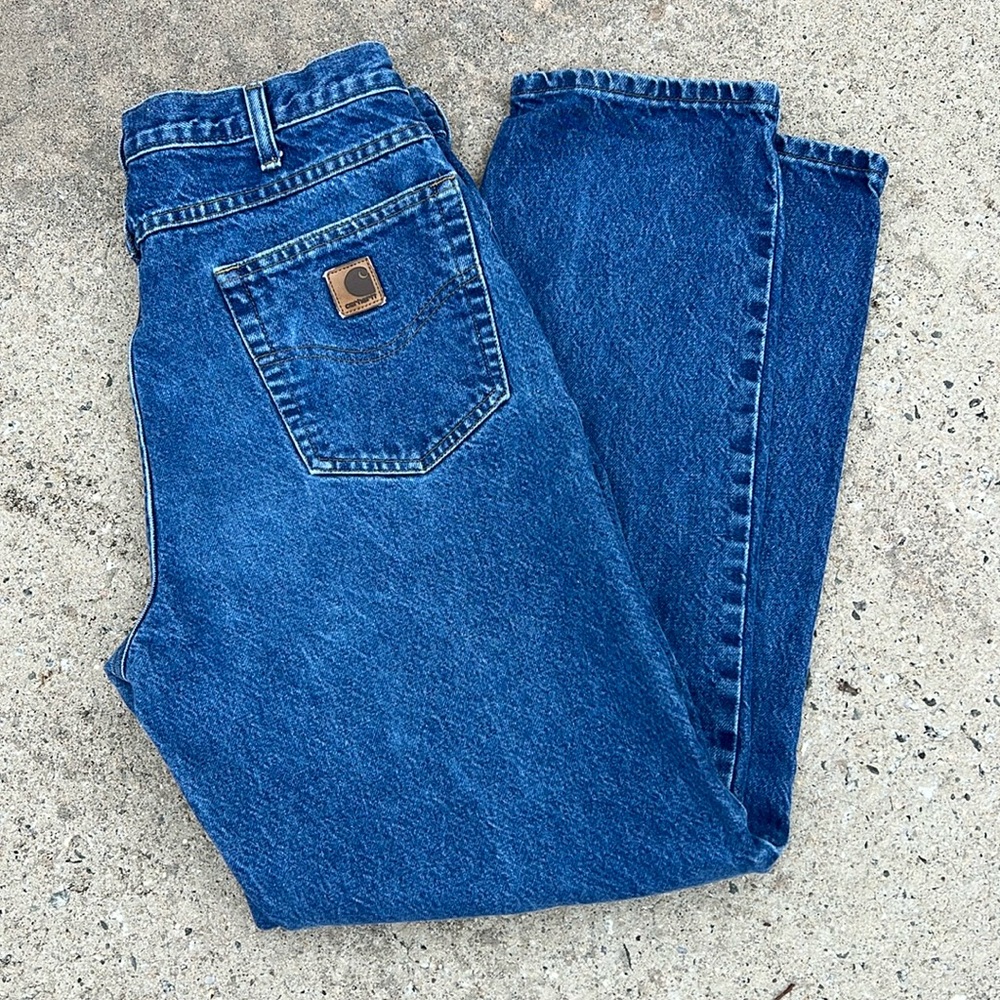 Carhartt Jeans Adult 36x32 Relaxed fit B17 DST straight leg
